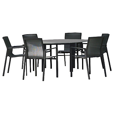 Westminster Madison Round 6 Seater Garden Dining Set Charcoal Grey Westminster Madison Round 6 Seater Garden Dining Set Charcoal Grey